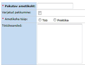 EHRA iseteenindus, kuulutuse sisestamine